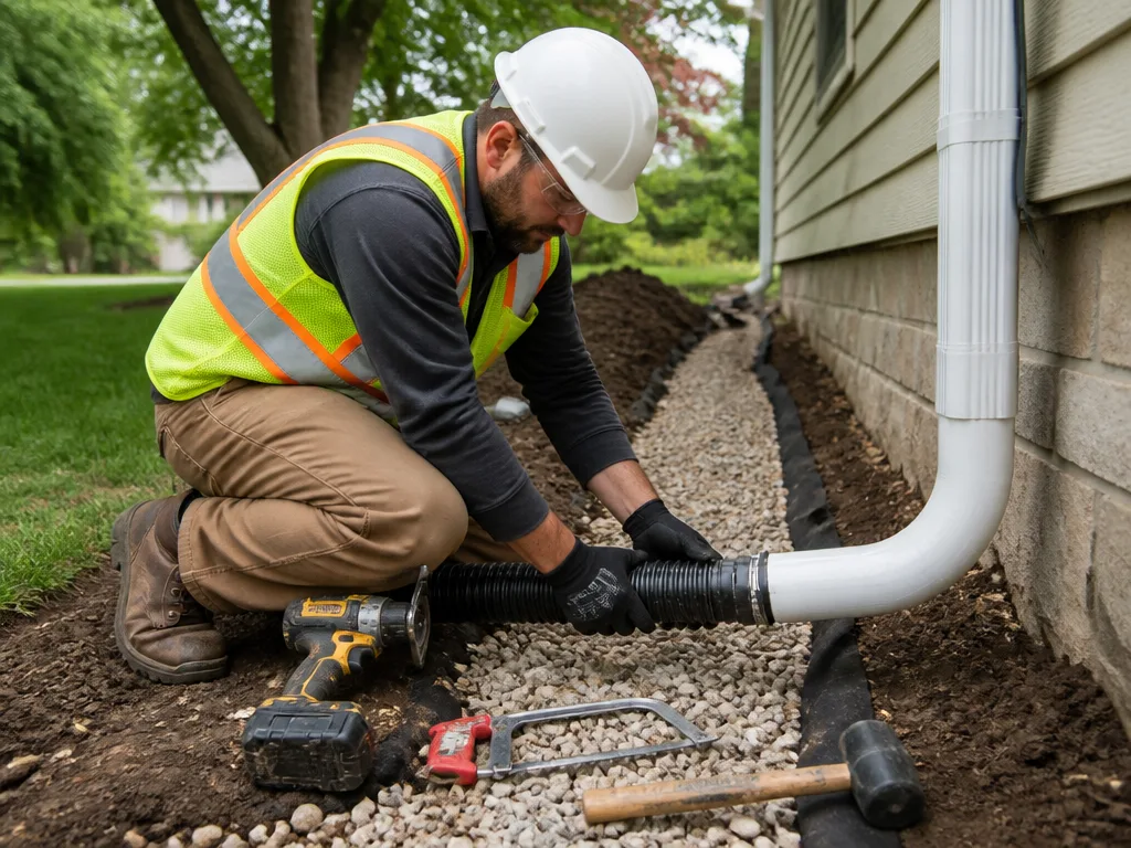 French Drain Tie-In